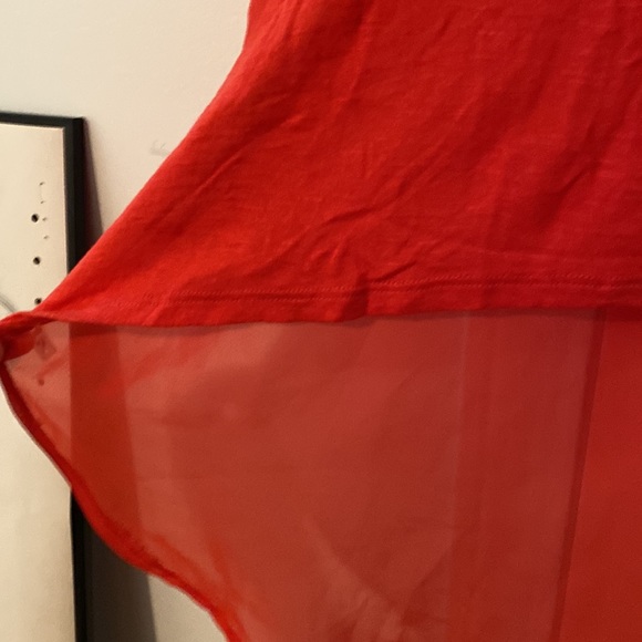 Windsor store top high low sheer back red-pink - Picture 3 of 4